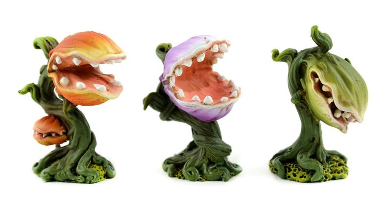 these miniatures make a fun venus fly trap halloween decoration for your home