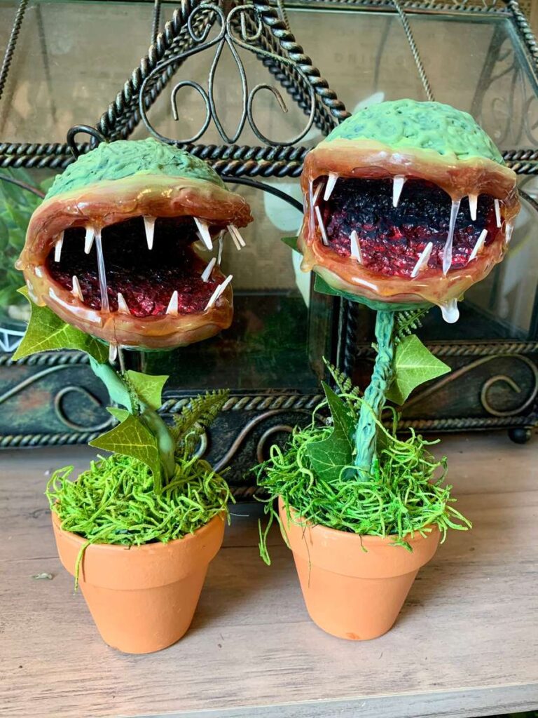 These cute figurines make fun venus fly trap halloween decor